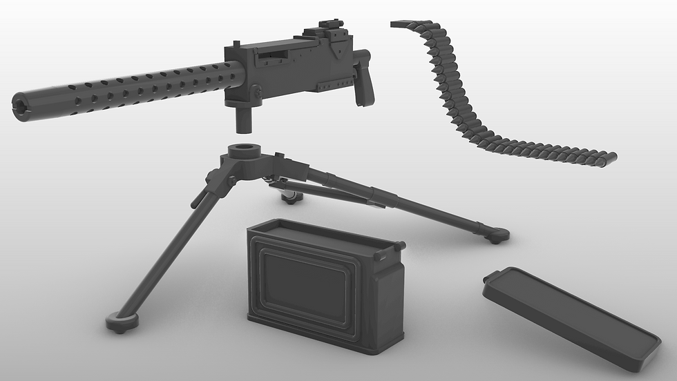 M1919A4 30 Cal Machine Gun - M2 Tripod Mount | Battleground Models