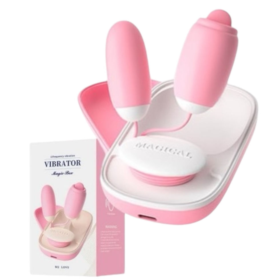 Vibrador doble cuenta con bala vibradora y una lengua vibradora para ese momento donde el placer doble es mejor 