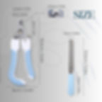 Thumbnail:  a pair of blue and white pet nail clippers with a safety guard, shown alongside a nail file 