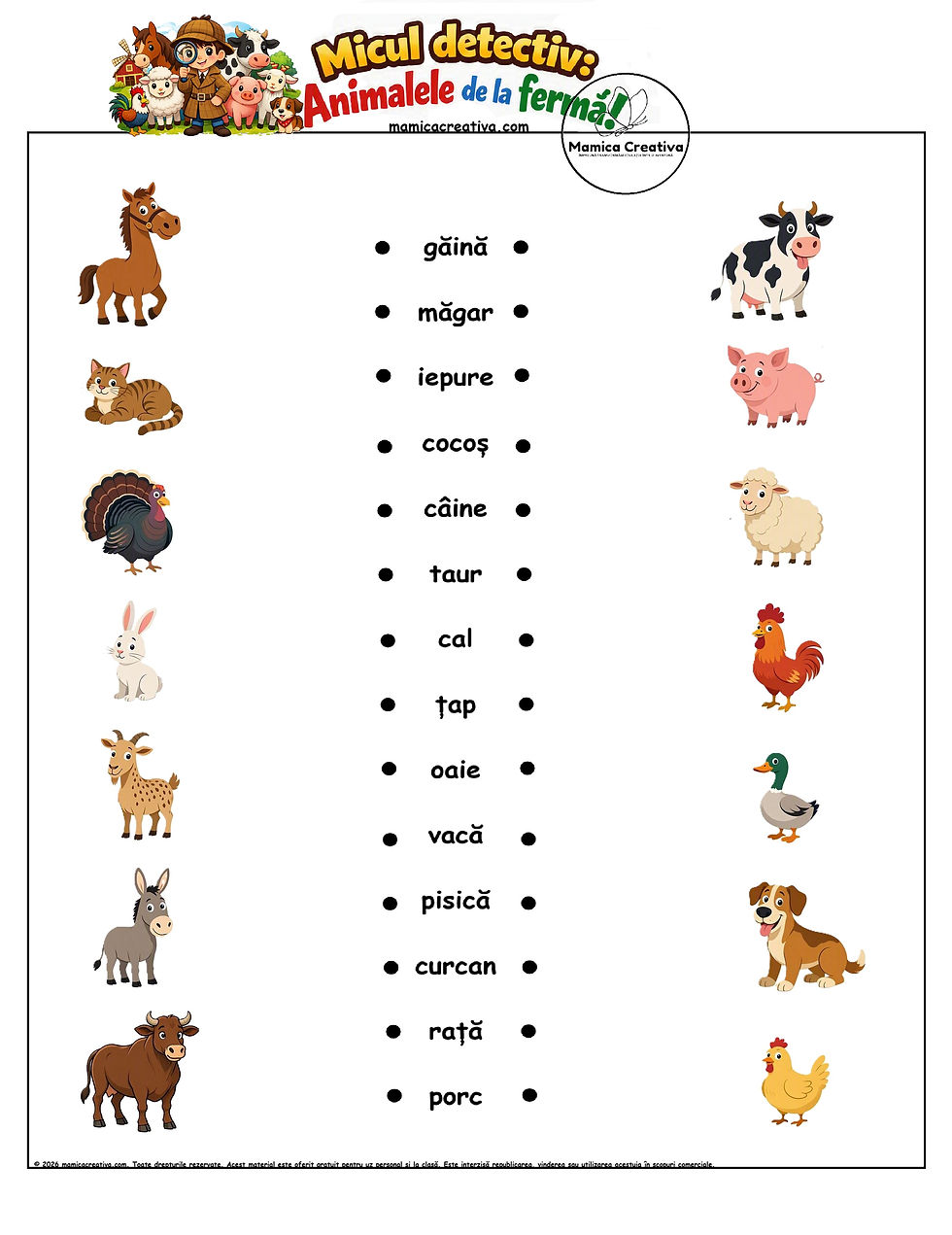 Micul detectiv: Animalele de la fermă!