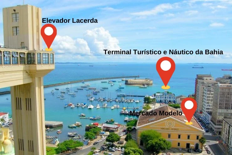 Local de saida do catamara Terminal Turistico e Nautico da Bahia