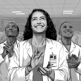 Happy scientists