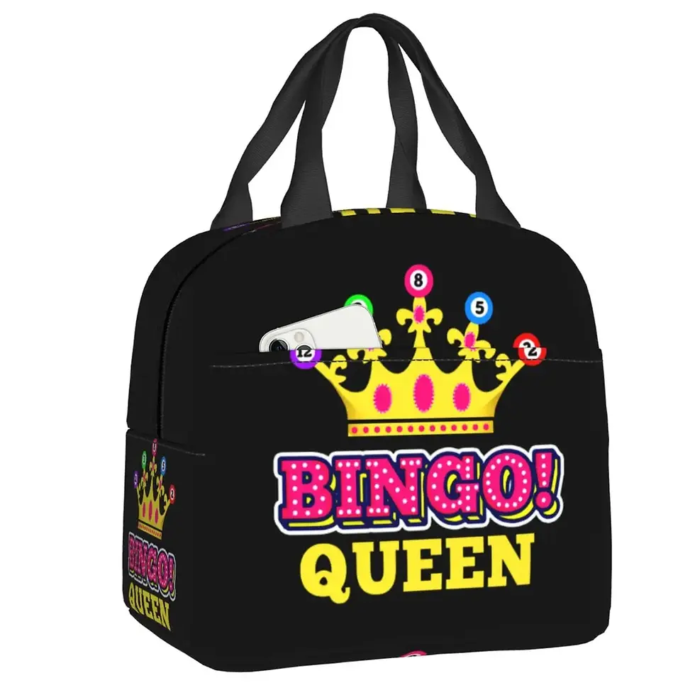 Bingo Queen Lunch Box Women Waterproof Thermal Cooler Food Insulated