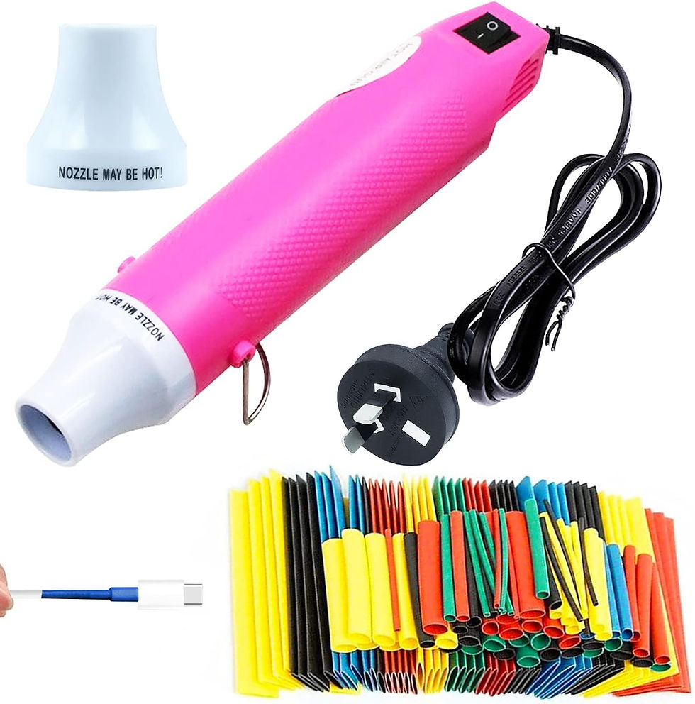 Mini Heat Gun, Heat Shrink Tubing Kit, 300W 220V Portable Epoxy Resin