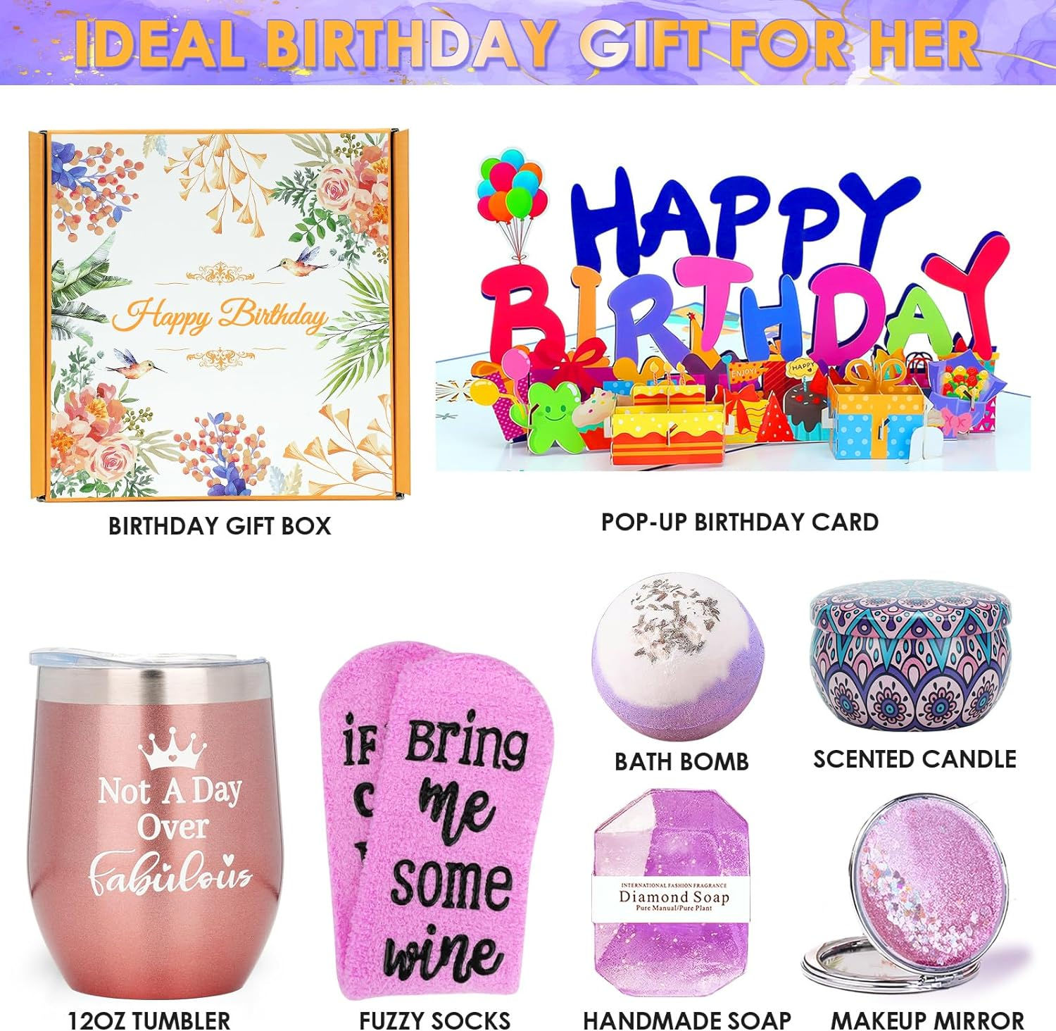 , HOMKULA Bath Set Relaxing Spa Gift Basket