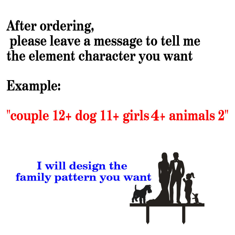 Personalized Family Wedding Cake Topper Bride And Groom Couple Baby