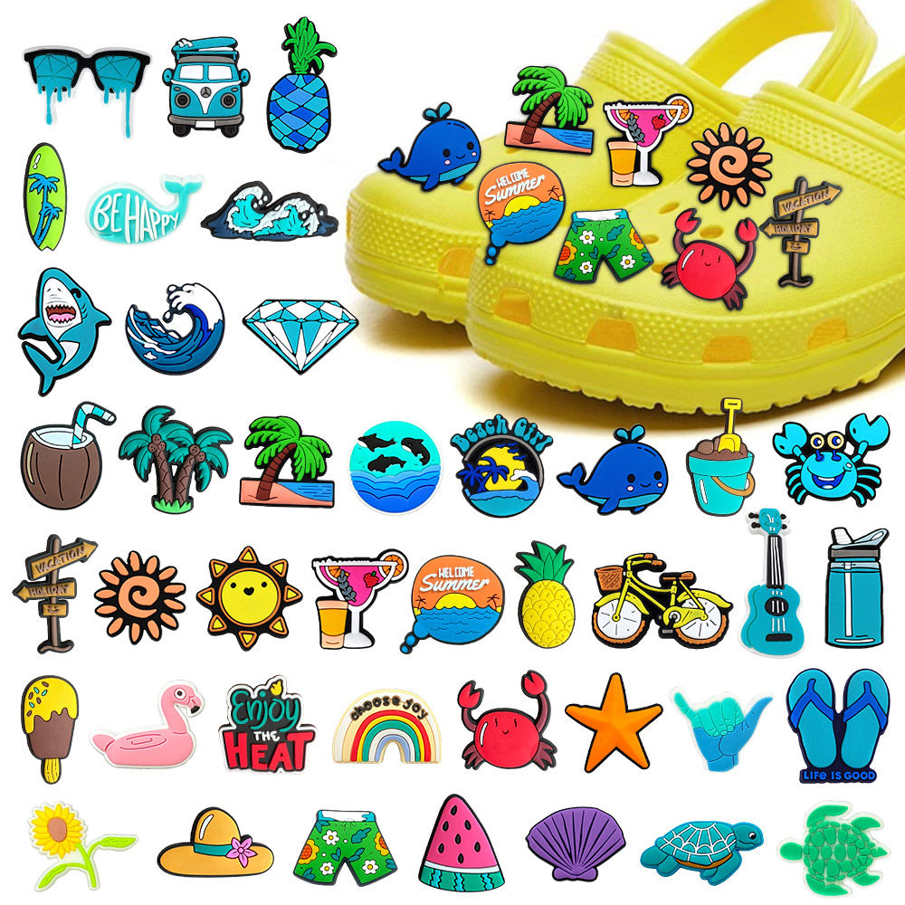 Cute Cartoon Beach Collection DIY Shoe  jibbitz