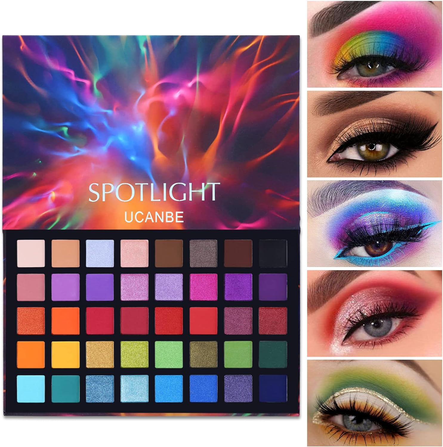 UCANBE Spotlight Eyeshadow Palette Professional 40 Color Eye Shadow Matte Shimme