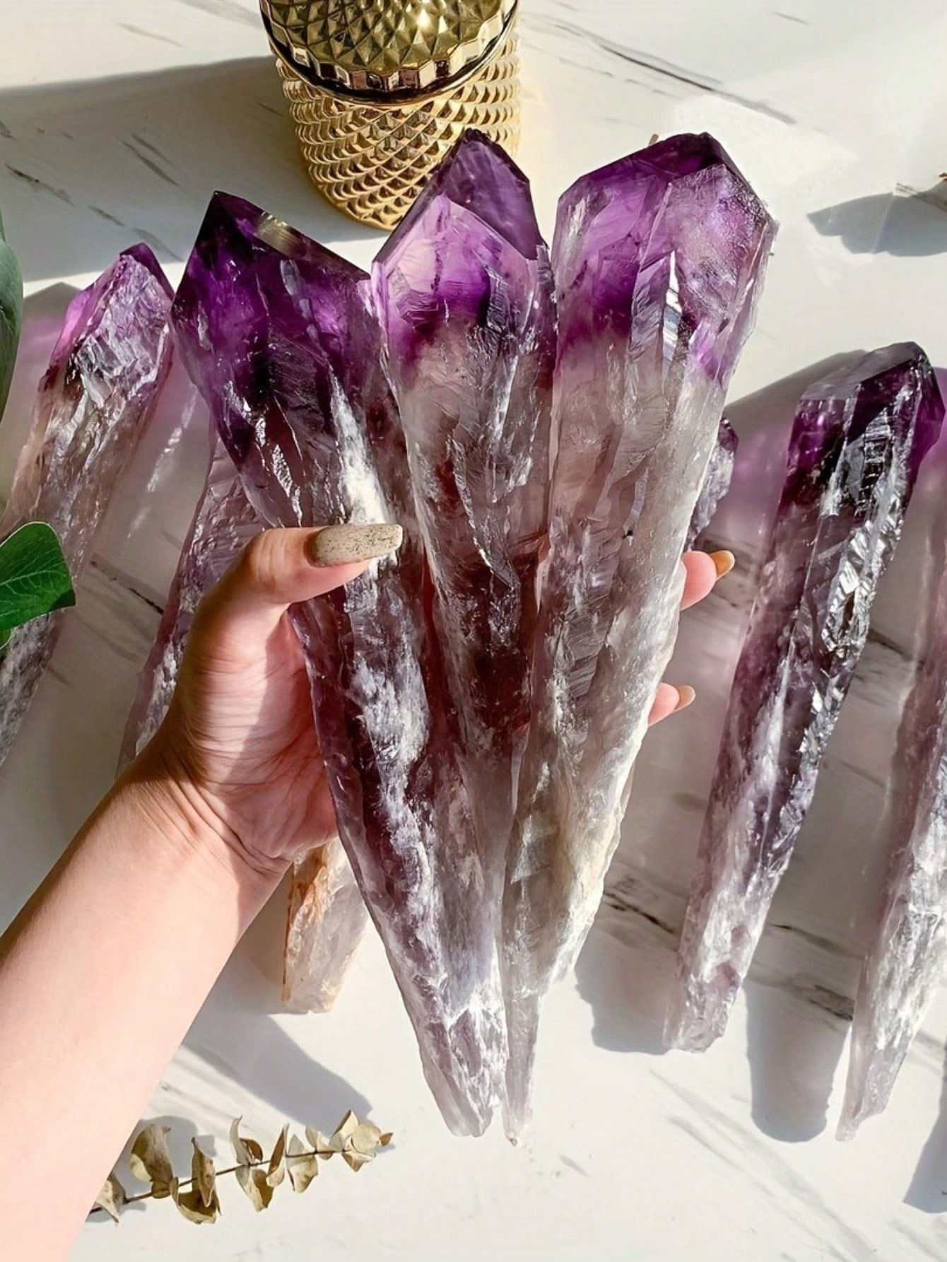 Premium Large Natural Amethyst Crystal Wand - Unique Statement Piece
