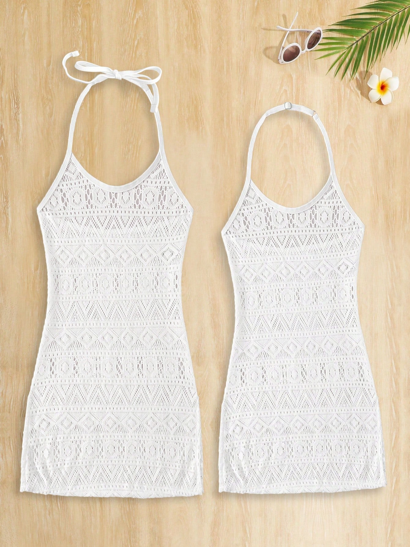 Teenage Girls  Striped Bow Detail Bowknot Hollow Out Splice Cami Dress Top