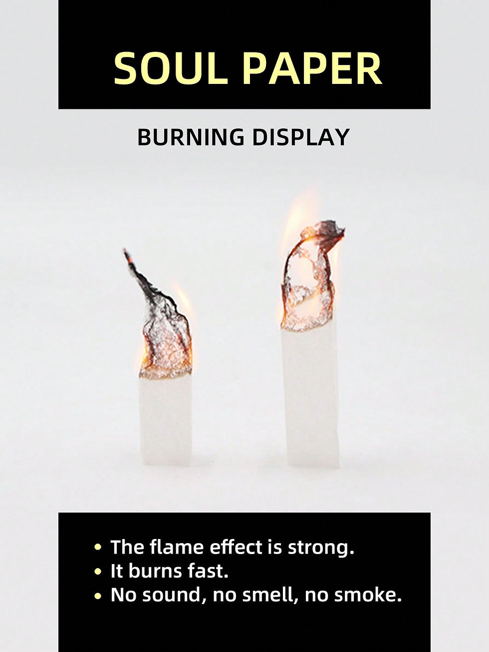 10 Sheets Ghost Paper, Magic Suspended Flames, Close-Up Magic Prop