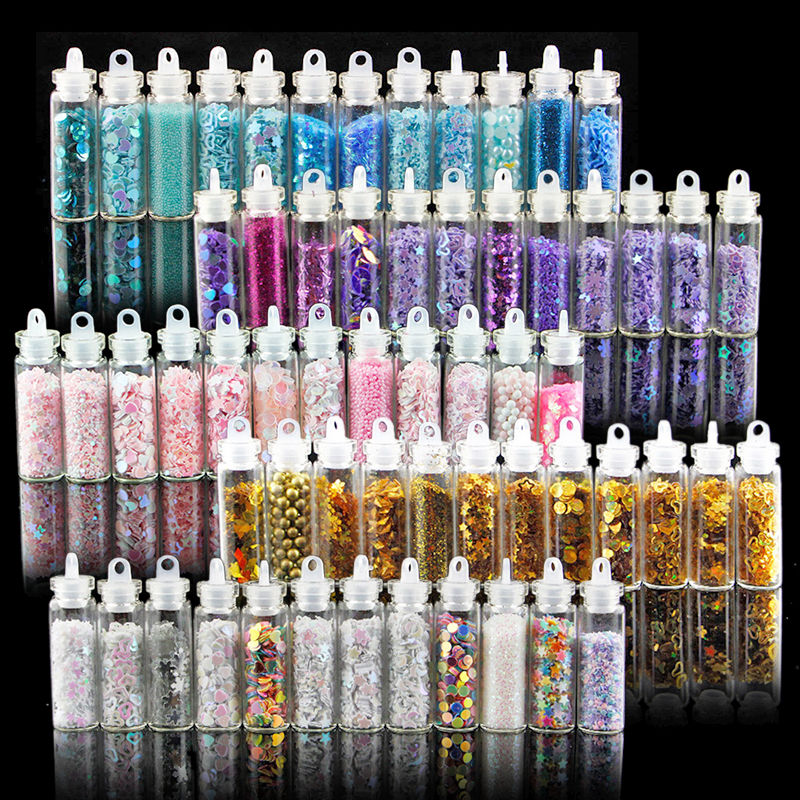 12bottle Resin Filler Glitter Flakes Sequins Resin Glitter Powder Set Kit