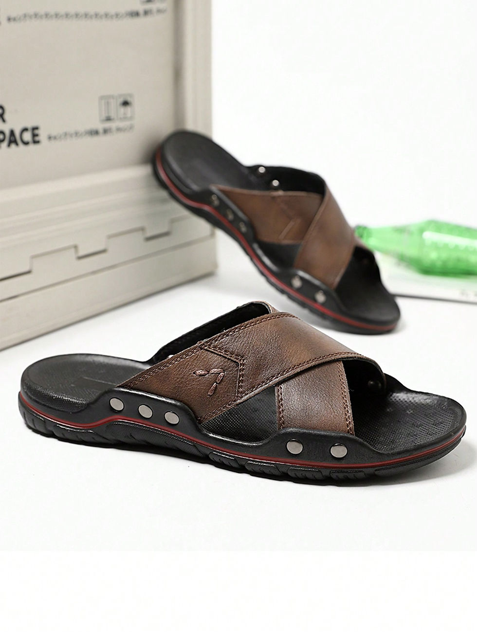 Casual Retro Simple Beachslip on slides