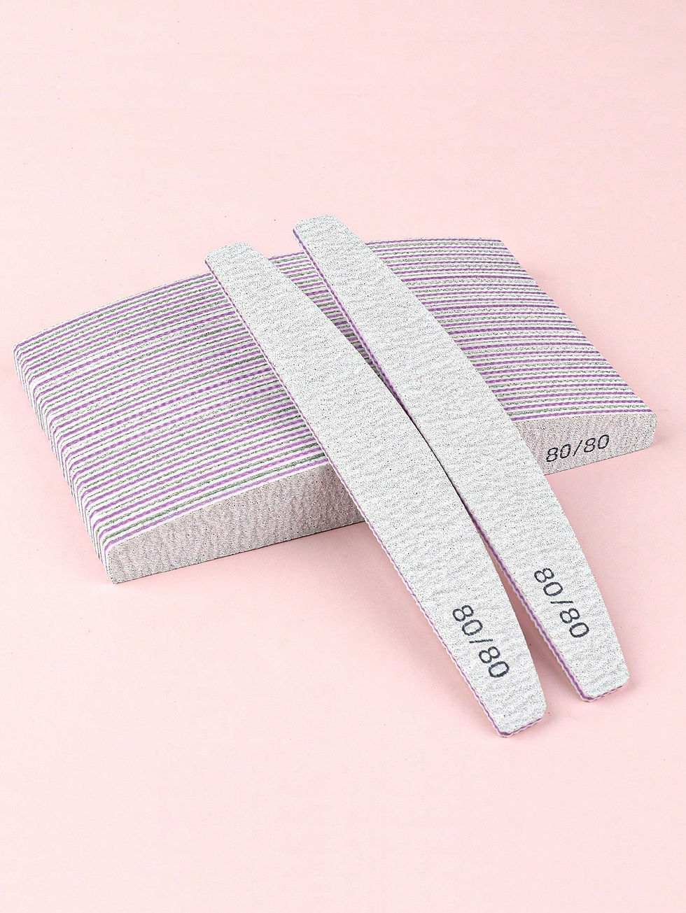 Gray Half Moon Shape Nail File 100/180 Grit