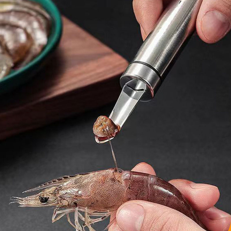 Ergonomic Stainless Steel Shrimp Deveiner Tool - Easy-Grip Seafood Peeler For P