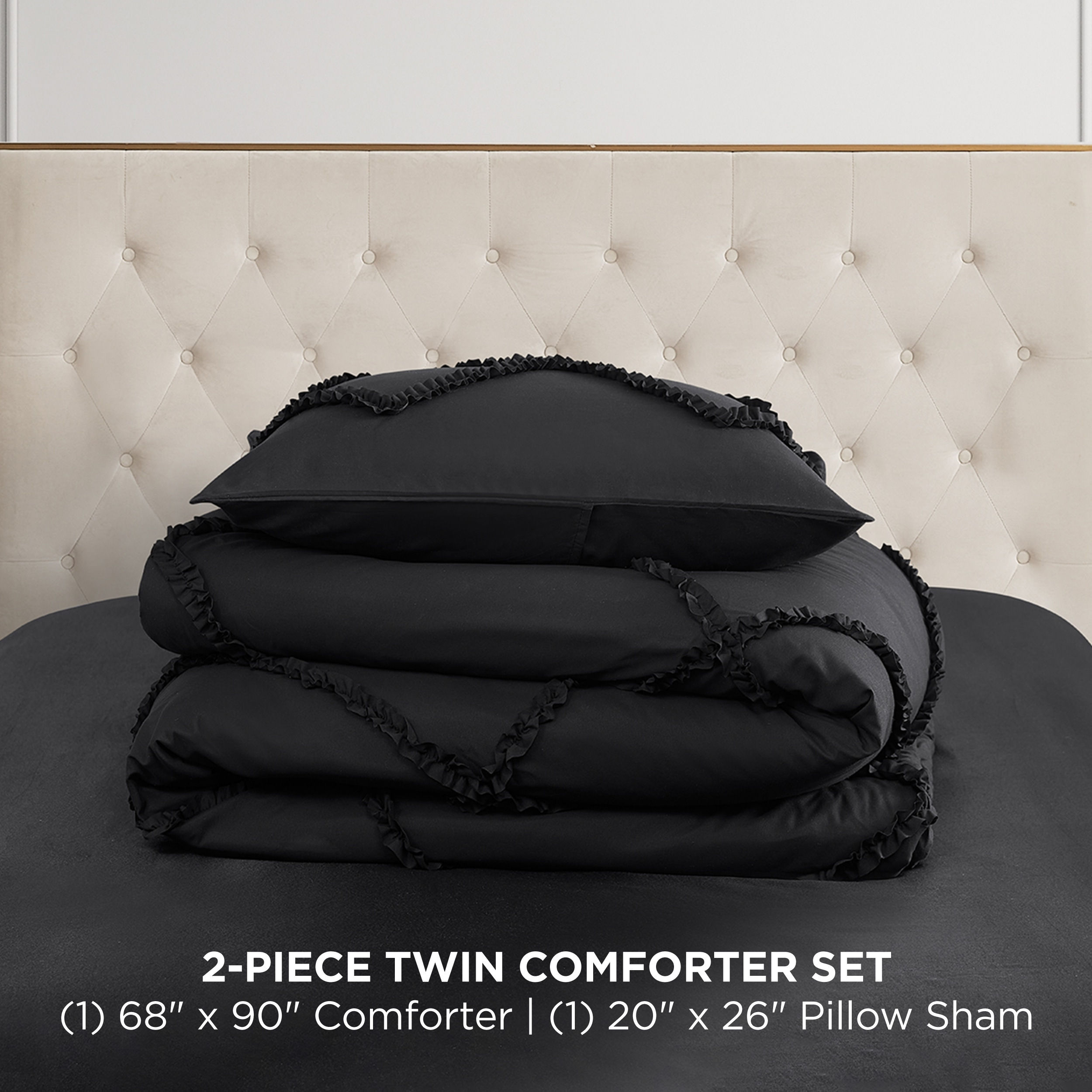 Juicy Couture Diamond Ruffle Reversible Comforter Set