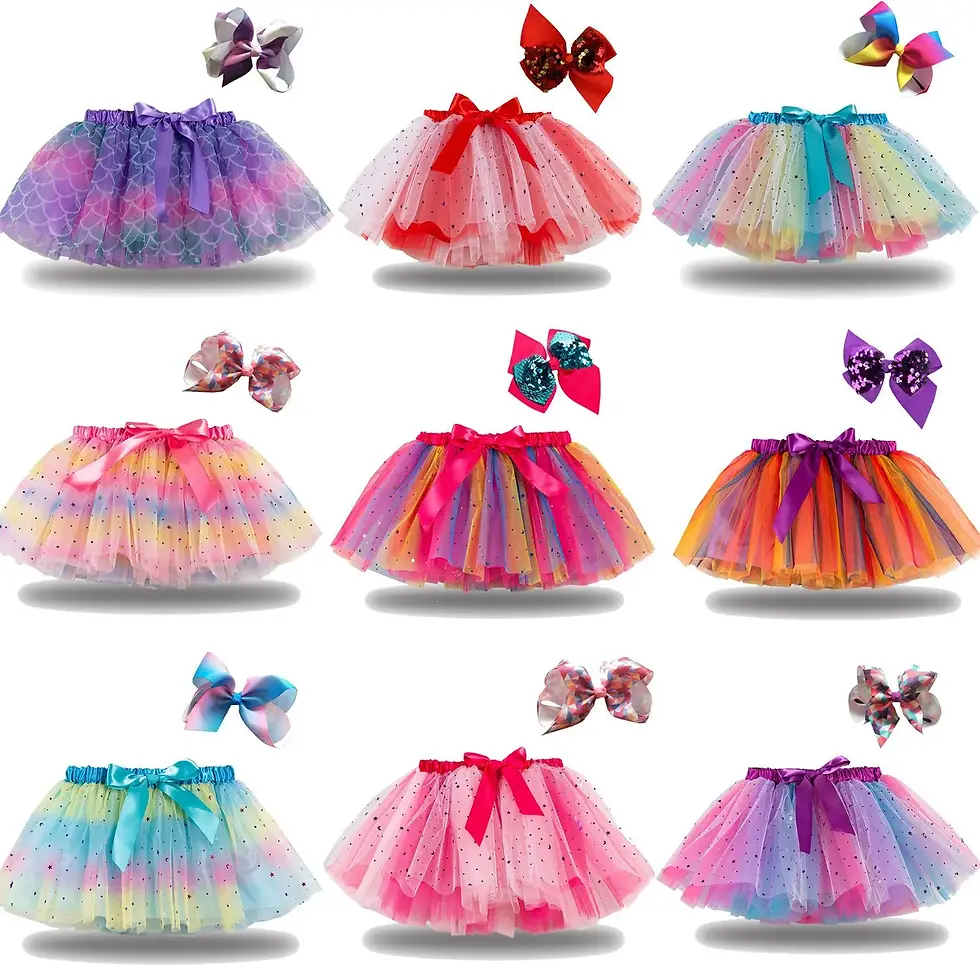 baby girls Petticoats tutu dress candy rainbow color babies skirts