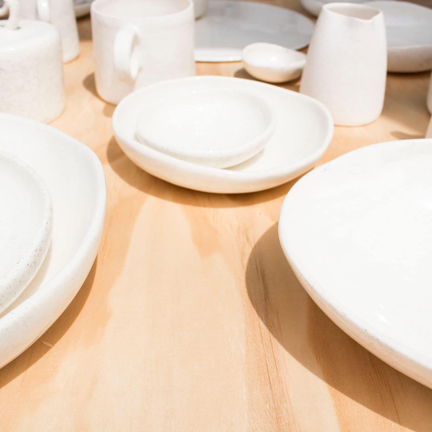 Deouss Mid High Fire White Stoneware Clay for Pottery;Mid Fire Cone 5-7