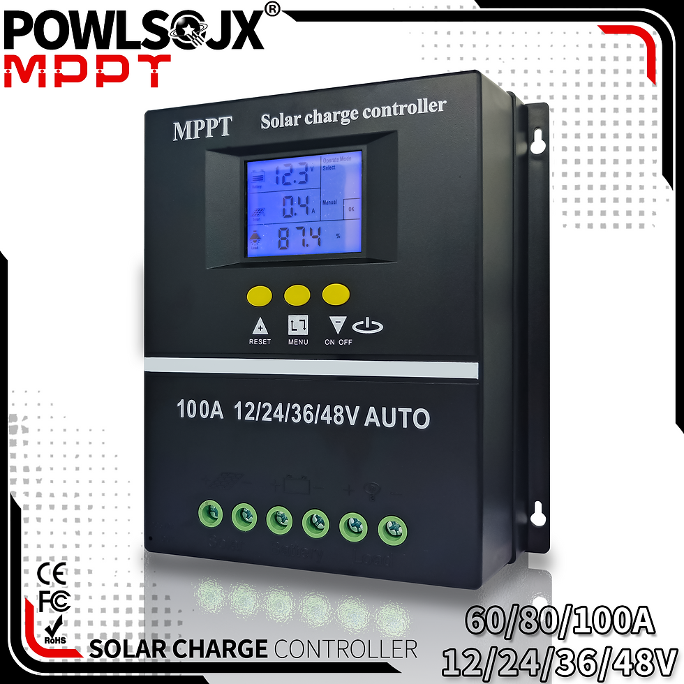 POWLSOJX MPPT 100A 80A 60A Solar Charge Controller 12V 24V 36V 48V Solar Panel