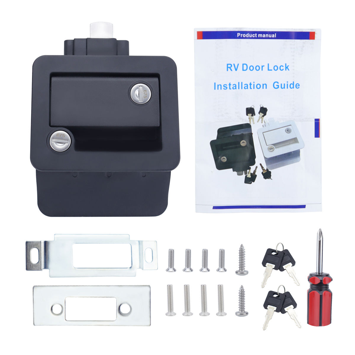 RV Trailer Camper Entry Door Lock RV Door Lock Replacement Double Open Door