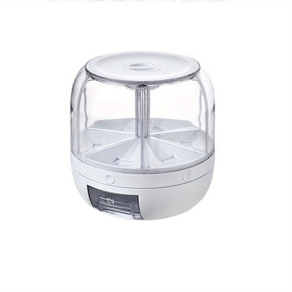 Rotating Grain Storage Box Divided Rice Bucket