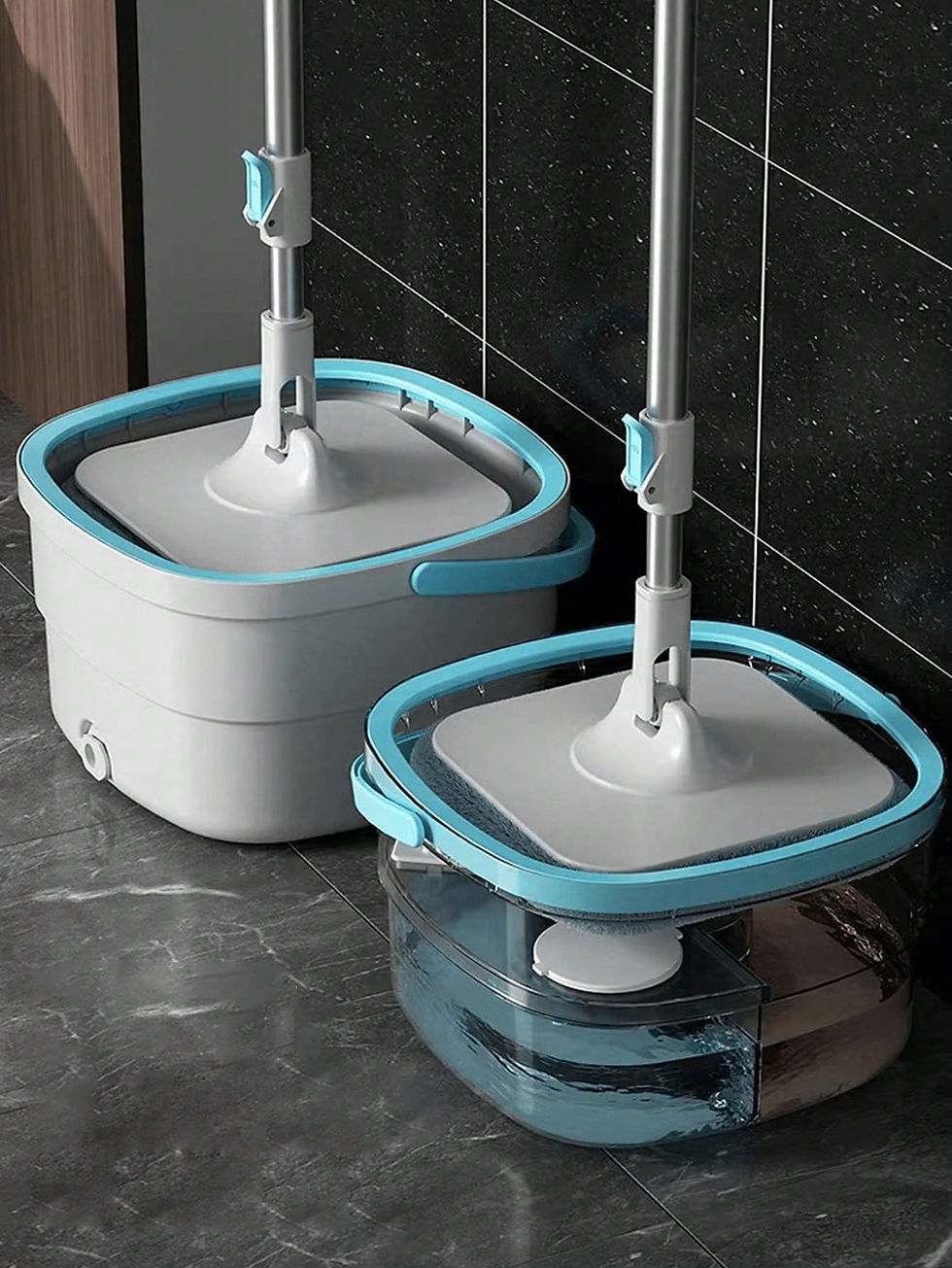 New Seperation Hand-Free Mop With A Rotating Head And A Bucket