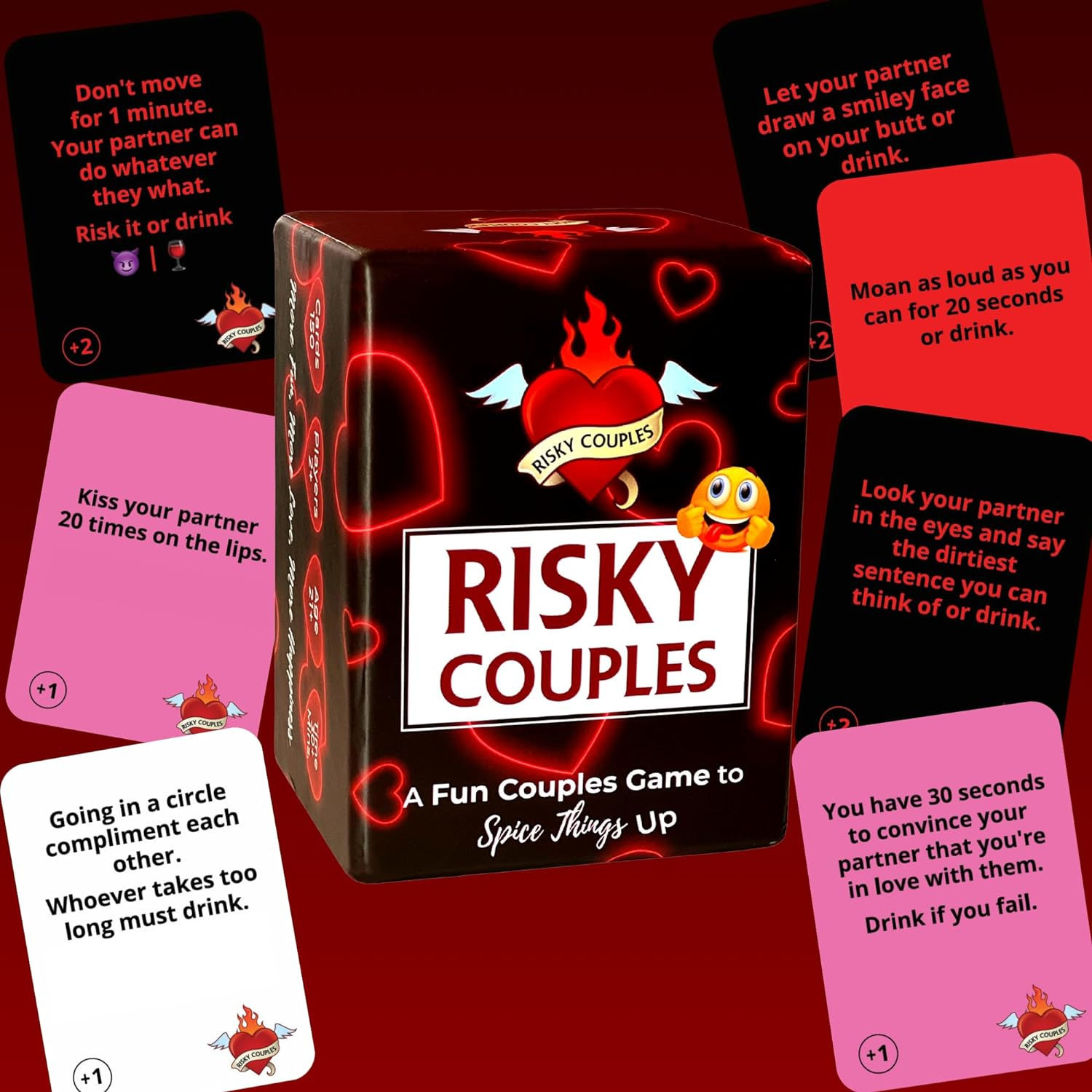 RISKY COUPLES - Super Fun Couples Game for Date Night: 150 Spicy Dares & Questi