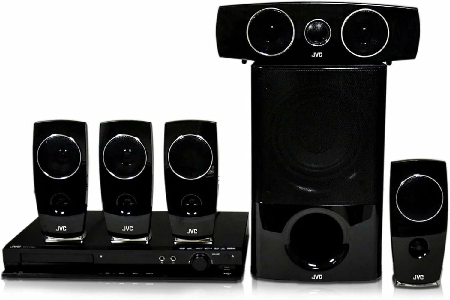 JVC Home Theatre System | 5.1 Surround Sound System for TV | Portable DVD Playe