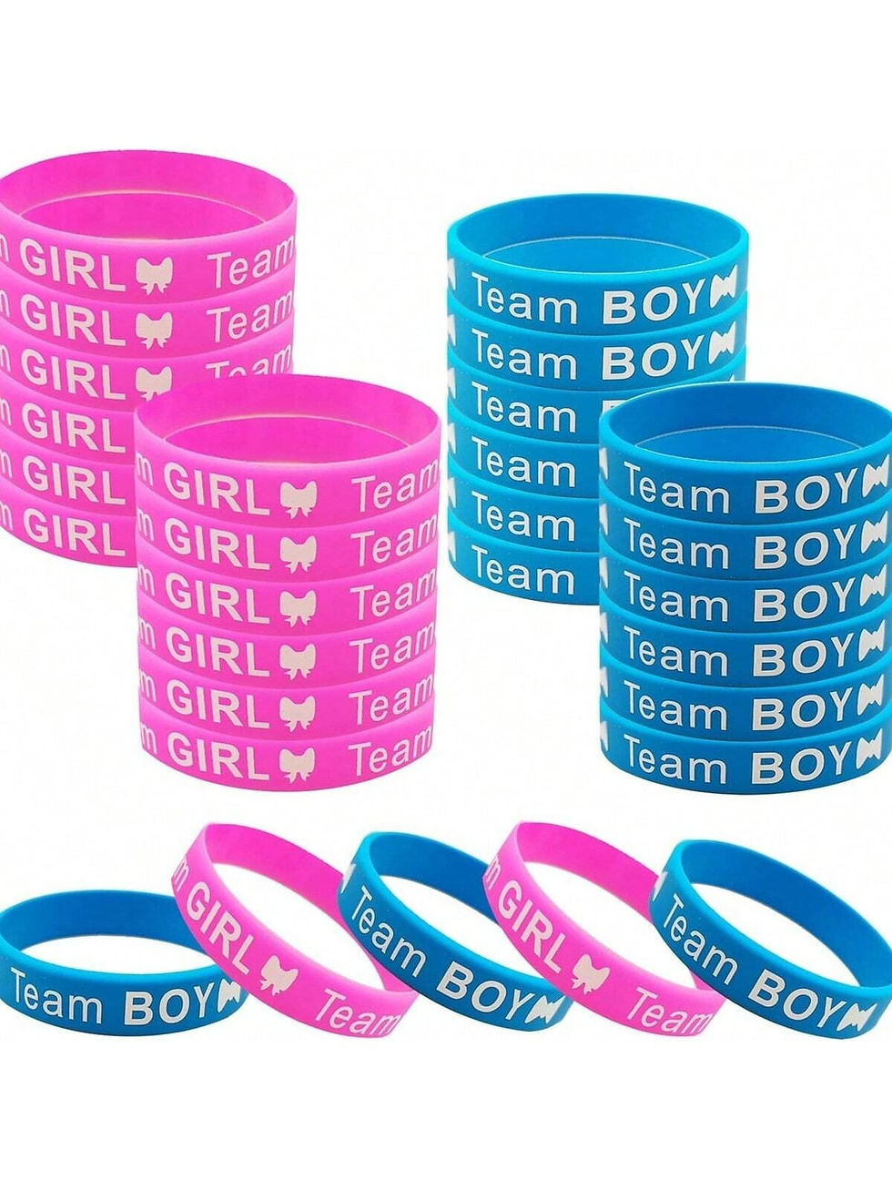 Gender Reveal Bracelets Silicone Wristband Bracelet