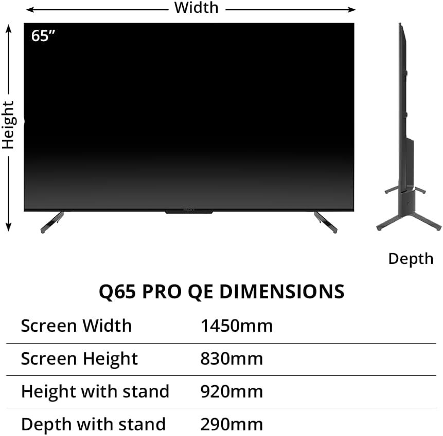 Prism+ Q65 PRO Quantum Edition | 4K Android TV | 65 inch | Dolby Atmos & Vision