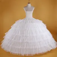 White New 6 Hoops Petticoats for Wedding Dress