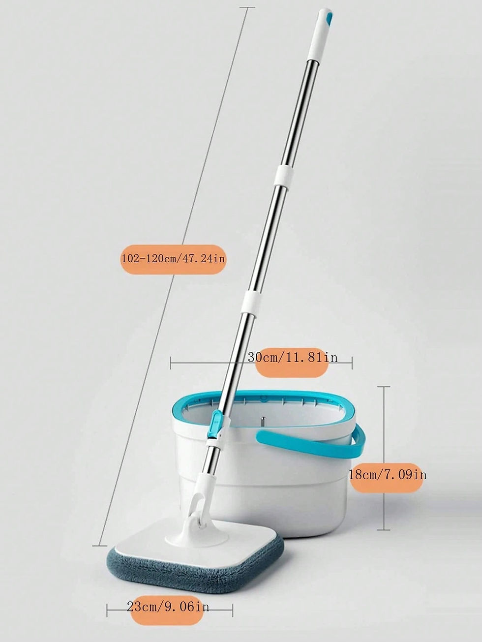 New Seperation Hand-Free Mop With A Rotating Head And A Bucket