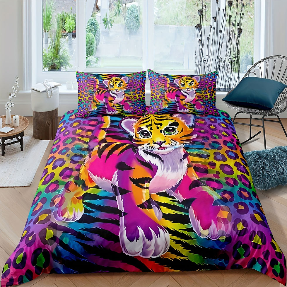 2/3pcs Duvet Cover Set (1 Duvet Cover + 1/2 Pillowcase, Without Core), Colorful
