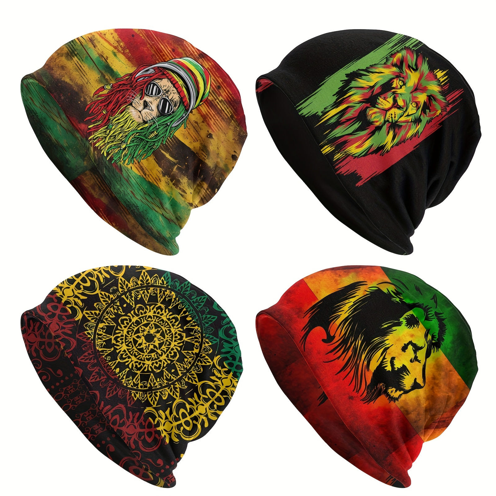 Rasta Lion Men's Skullies