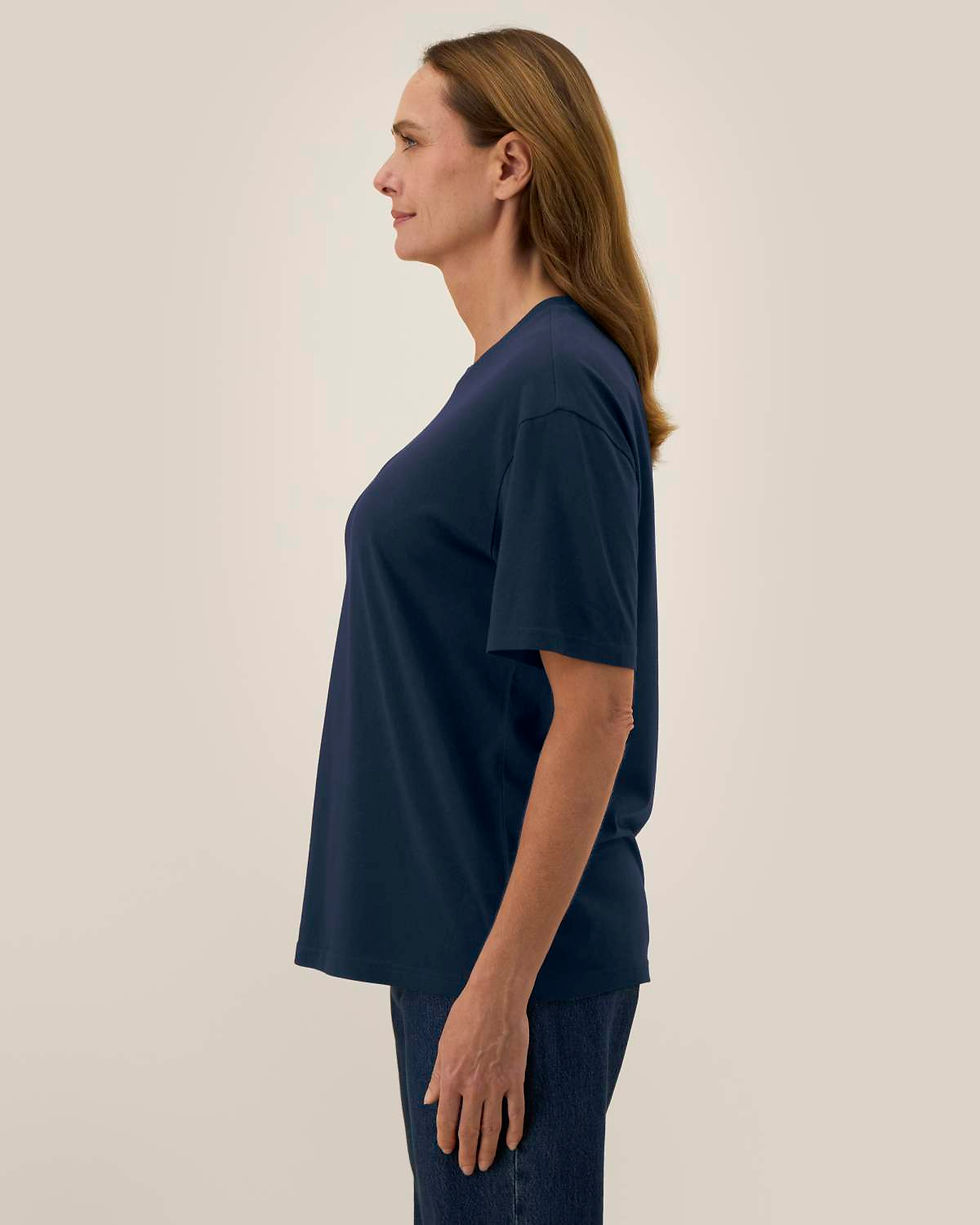 Thumbnail: T-Shirt Blaker katoen-TENCEL™ Modal - French Navy
