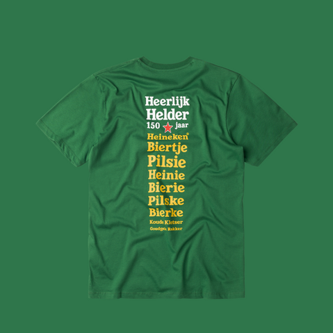 We have produced a range of high-quality sustainable clothing items to support the celebration of Heineken's 150th anniversary.