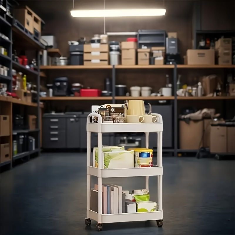 Miniatura: Multi-Layer Storage Organizer Cart - Durable Plastic,Easy to Move,Ideal for Kitc