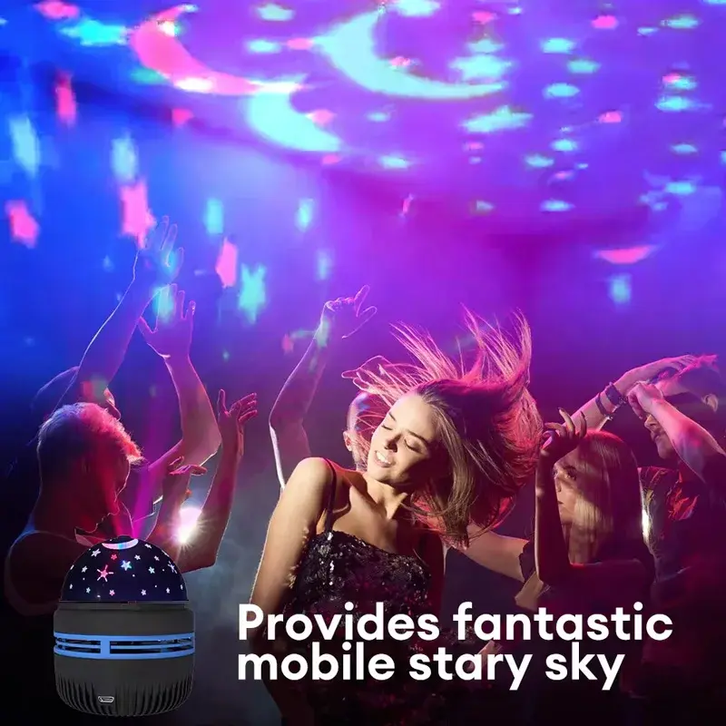 Miniatura: LED Starry Sky Night Lights USB Projector Lamp Magic Ball Moon Star Christmas Li