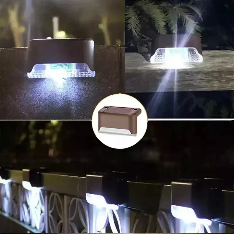 Miniatura: 1/4/8/12/pcs Solar LED Lights Outdoor Garden Light Deck Lamp Solar Stairs Light 