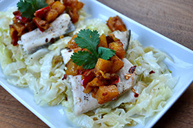 Rainbow trout with mango chutney, healthy, nutritious, delicious, meal, recipe, Autoimmune protocol, aip, nutrition, coaching, sweat nation,