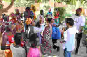 traditional West African communal dancing