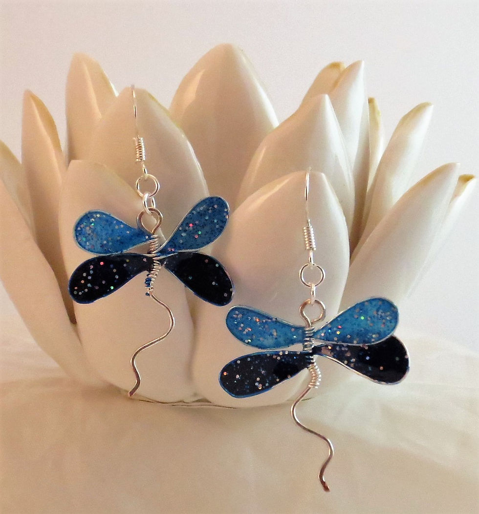 Thumbnail: Handwrapped Wire & Laquer Dragonflies