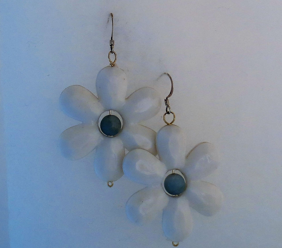 E.15.025 Large Resin Daisies Blue