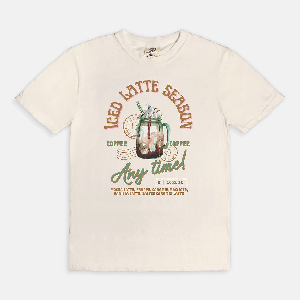 Thumbnail: Iced Latte Tee / Womens Iced Coffee Shirt