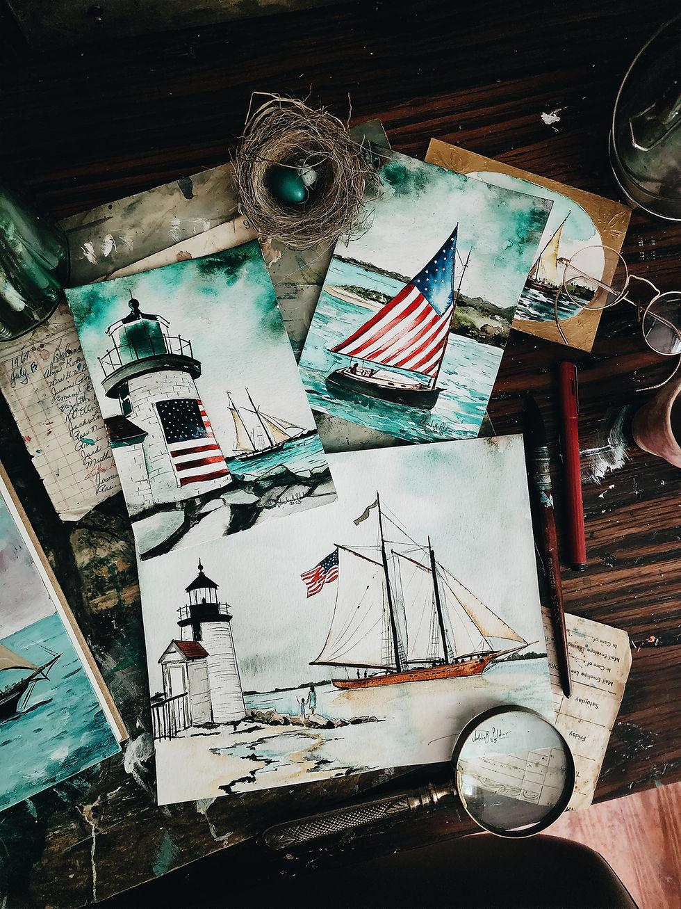 Thumbnail: The American Adventure / 8x10 Watercolor 