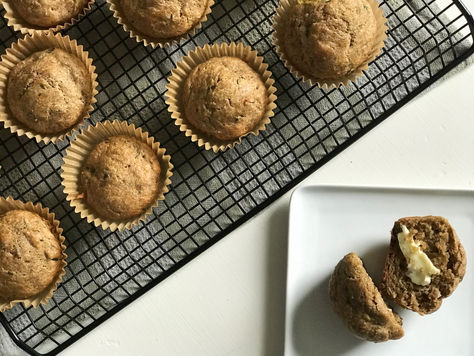 Sprouted Spelt Zucchini Muffins
