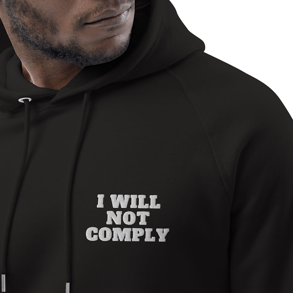 Thumbnail: I Will Not Comply Organic Unisex pullover hoodie