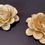 Thumbnail: 2 Off White Metal Rose Candle Holders