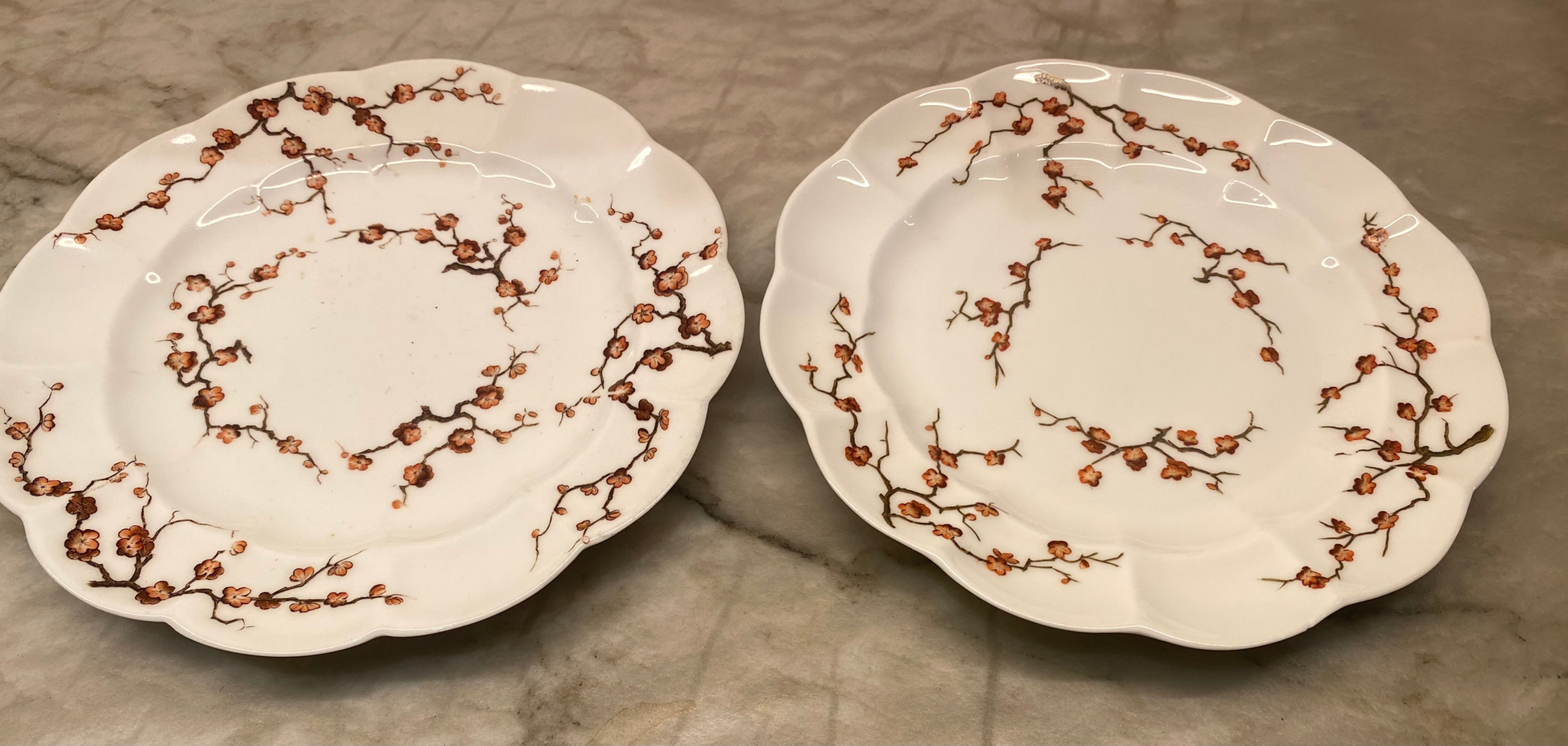 Two Matching Vintage Scalloped Plates