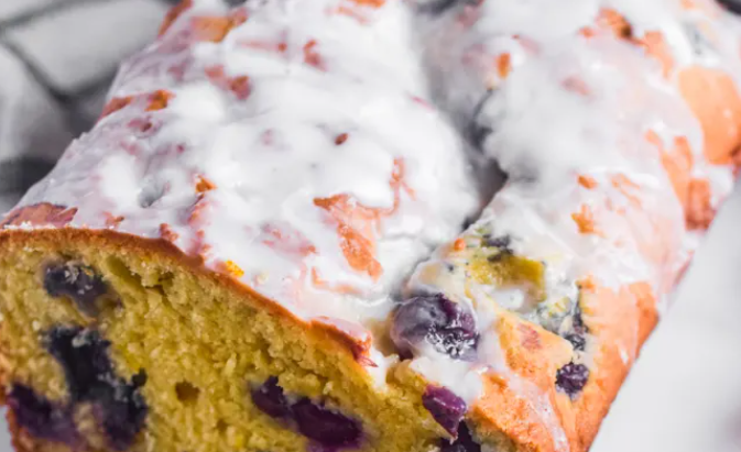 Orange and blueberry yogurt cake!